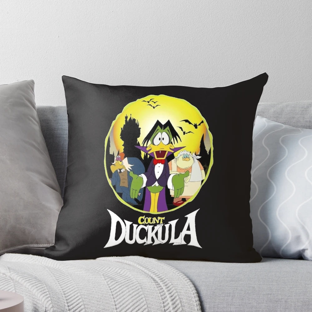 Plush Count Duckula pillow featuring the iconic cartoon character