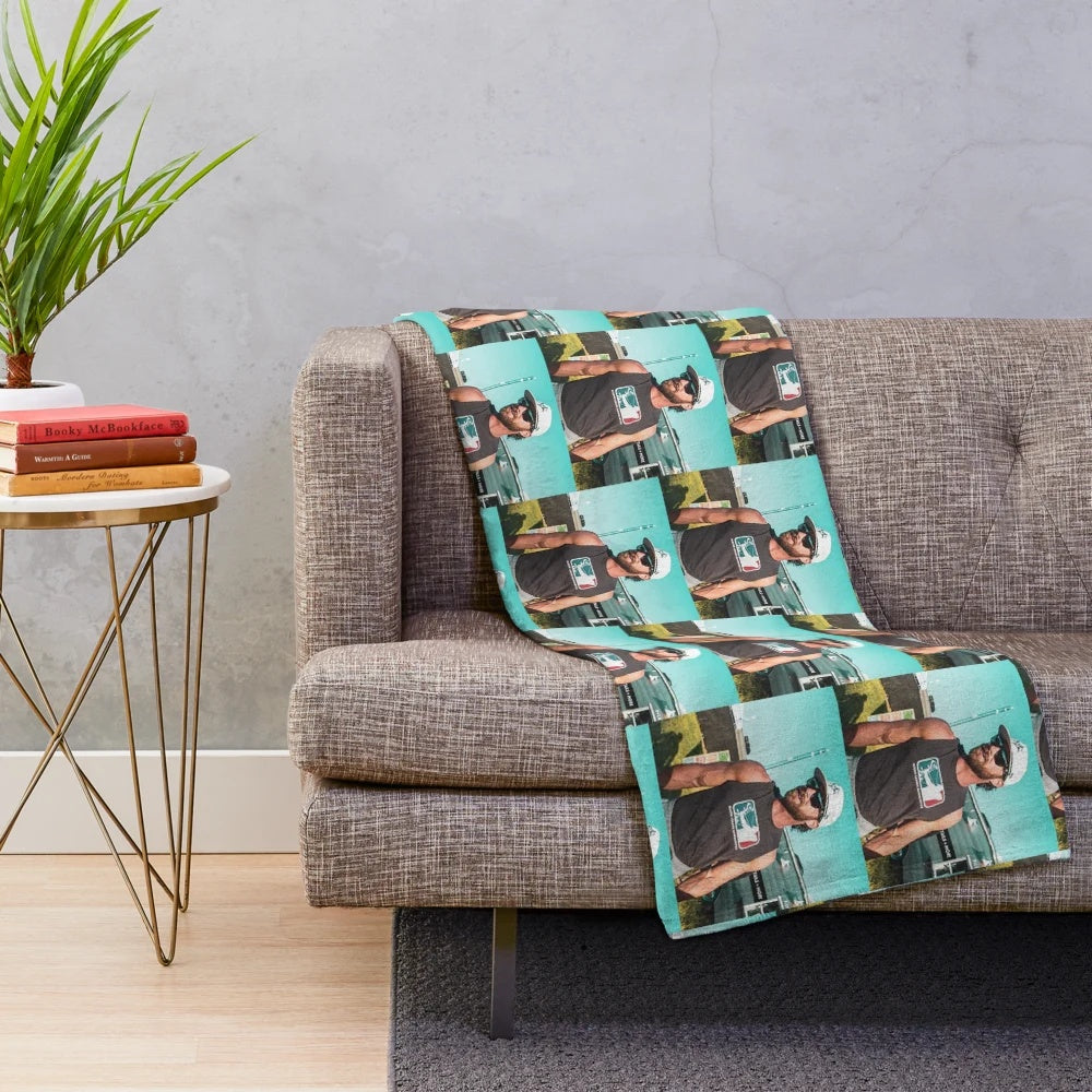 Riley Green country music inspired plush blanket