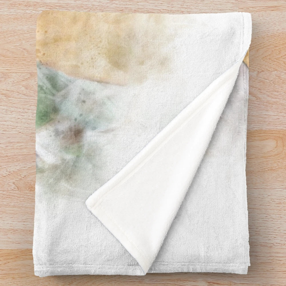Plush blanket featuring a country-inspired design with a dog and pheasant