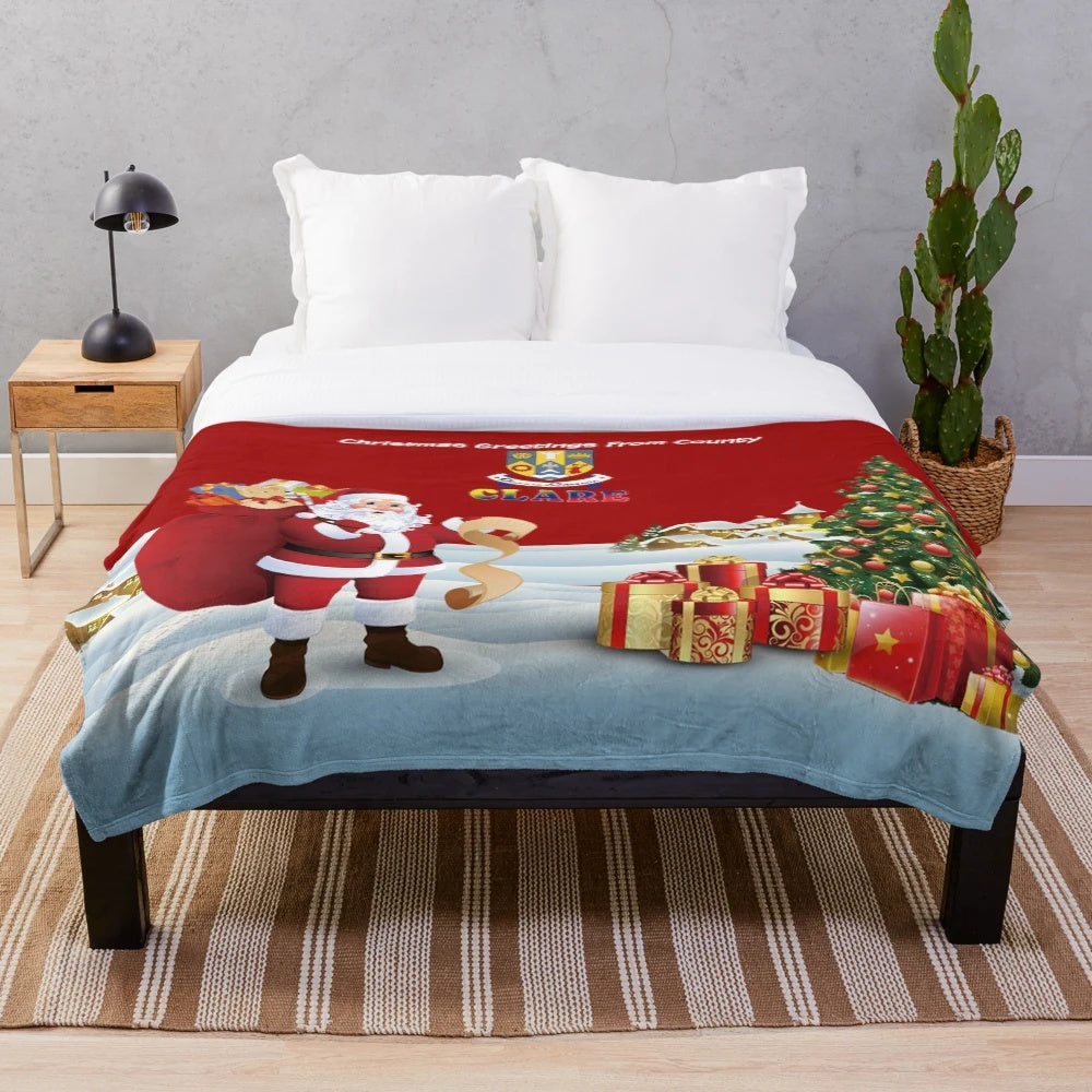 County Clare Plush Blanket with Cliffs of Moher Scenery