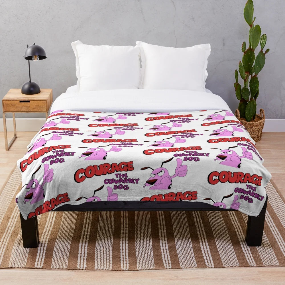 Courage the Cowardly Dog Inspired Plush Blanket