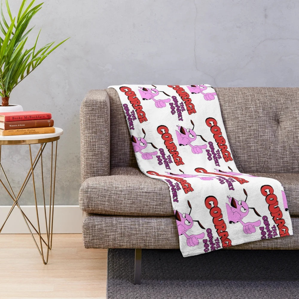 Courage the Cowardly Dog Inspired Plush Blanket