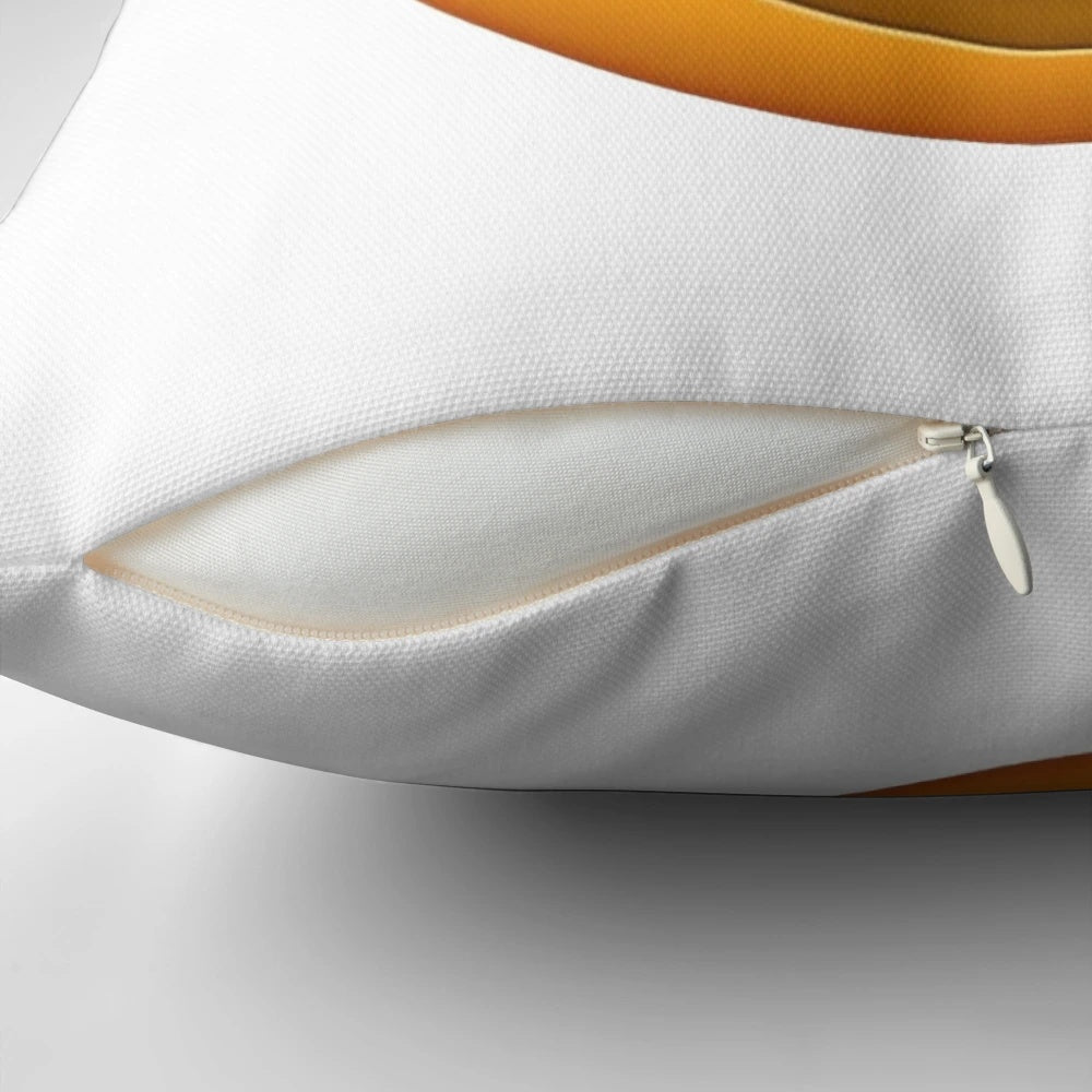 Decorative throw pillow featuring a smiley face emoji design in a cowboy hat