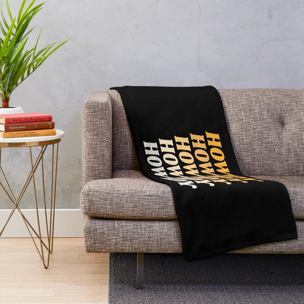 Plush cowboy-themed blanket for cozy home decor