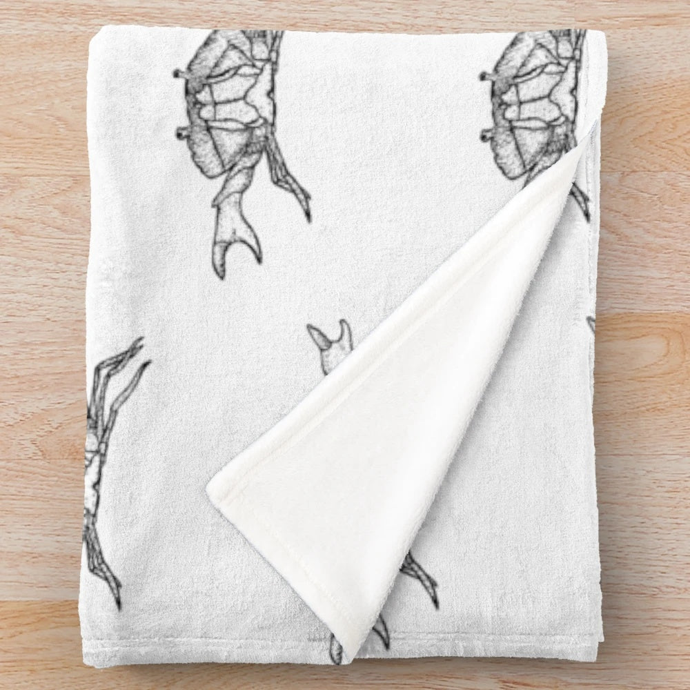 Crab-themed plush blanket for a cozy and calming home decor