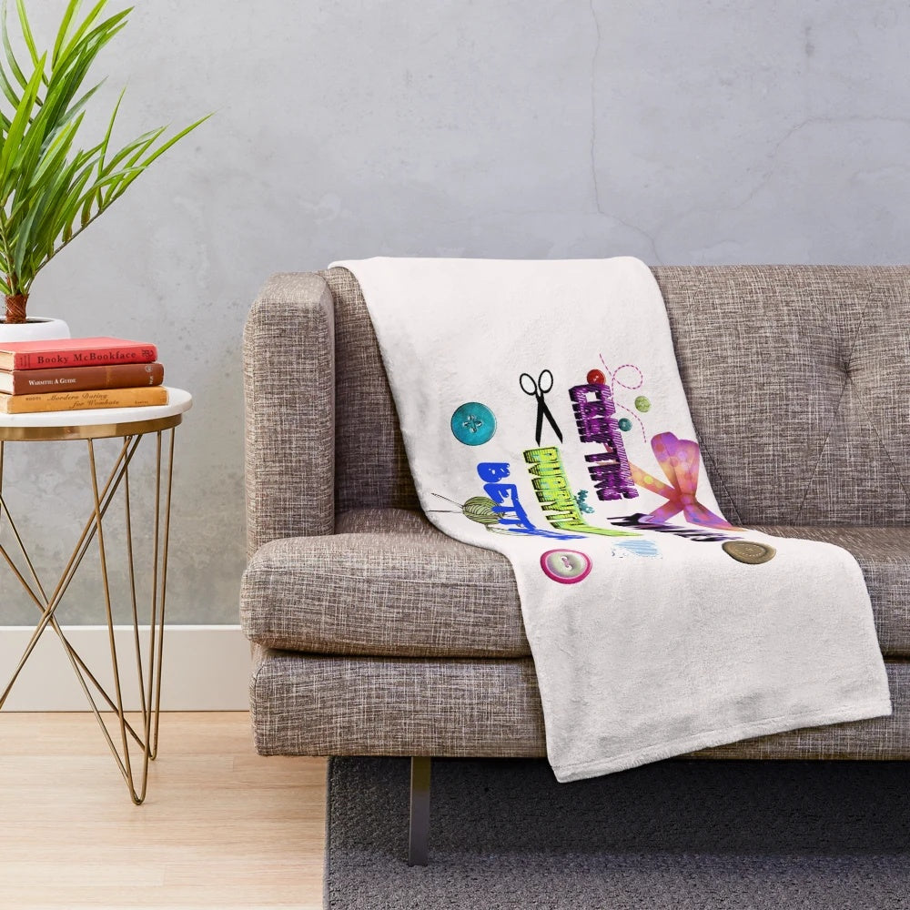 Plush blanket for crafting enthusiasts