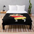 Crayon Shin-Chan plush blanket featuring the popular cartoon character