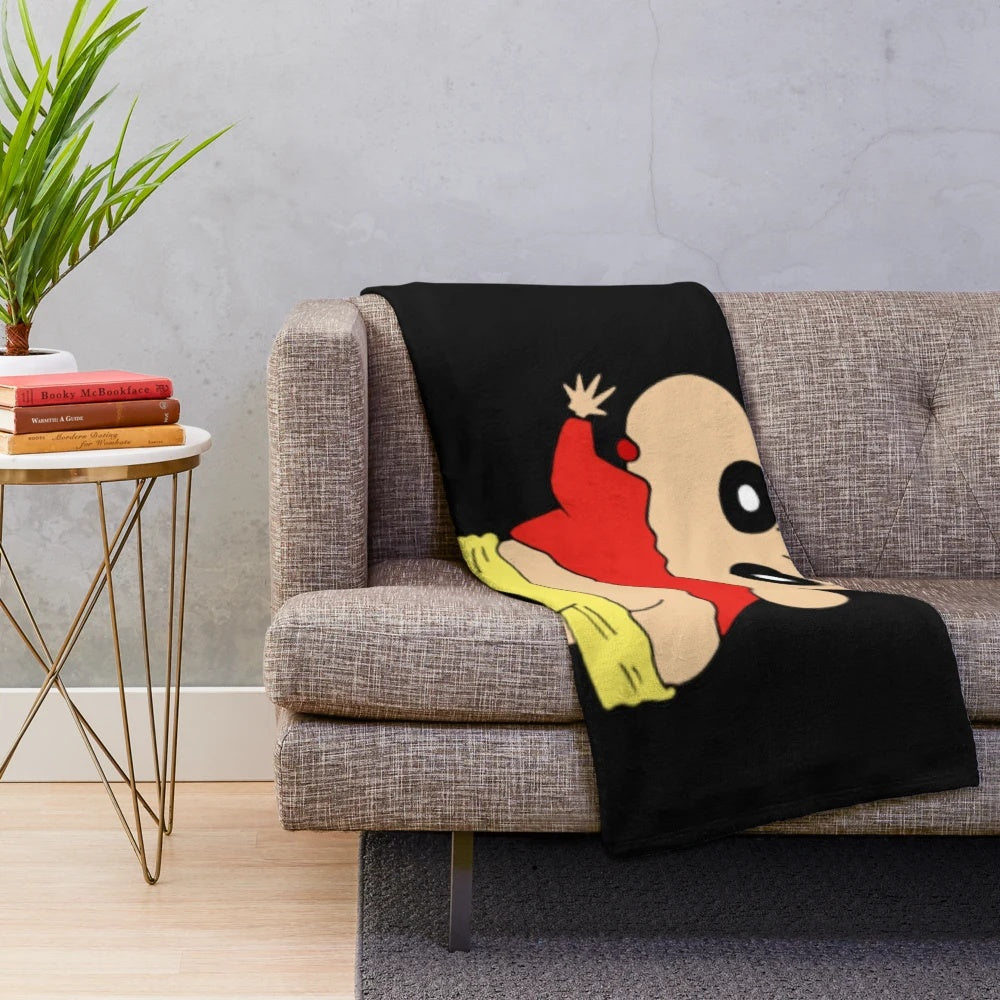Crayon Shin-Chan plush blanket featuring the popular cartoon character