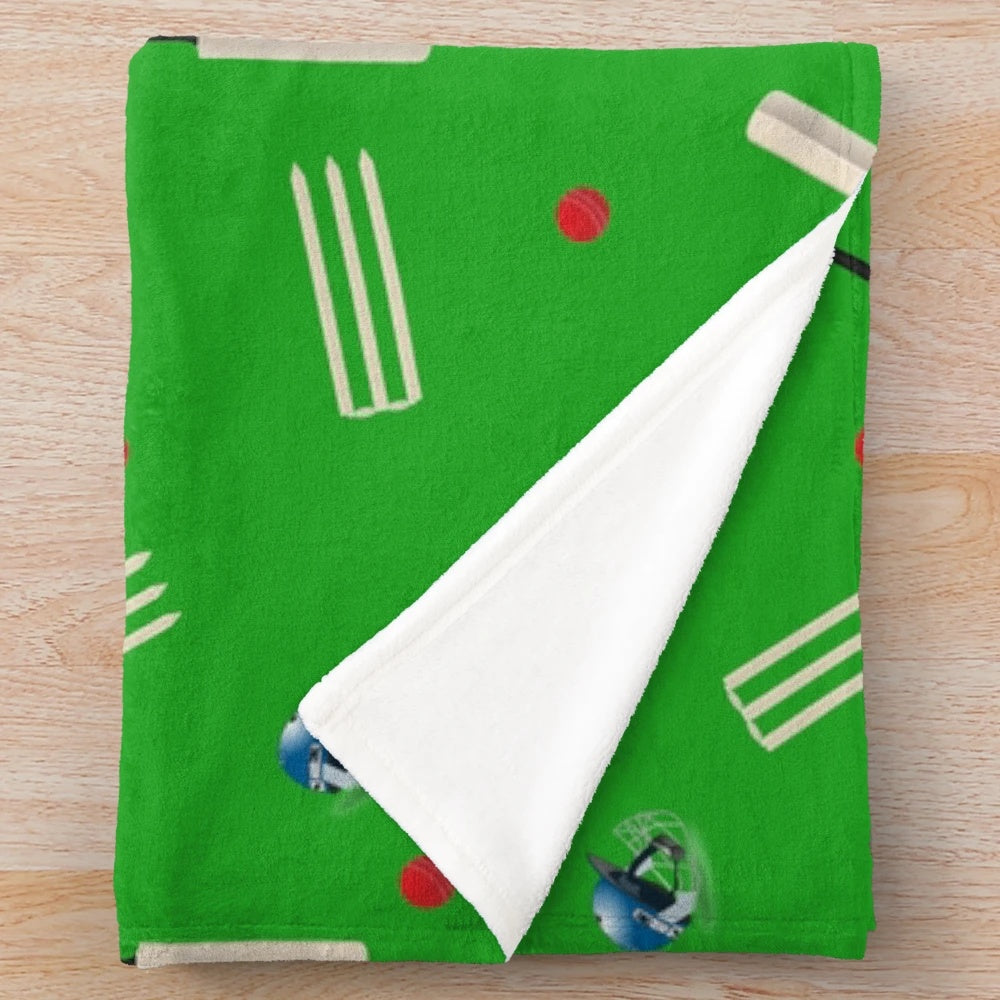 Cricket-patterned plush blanket with soft, cozy fabric