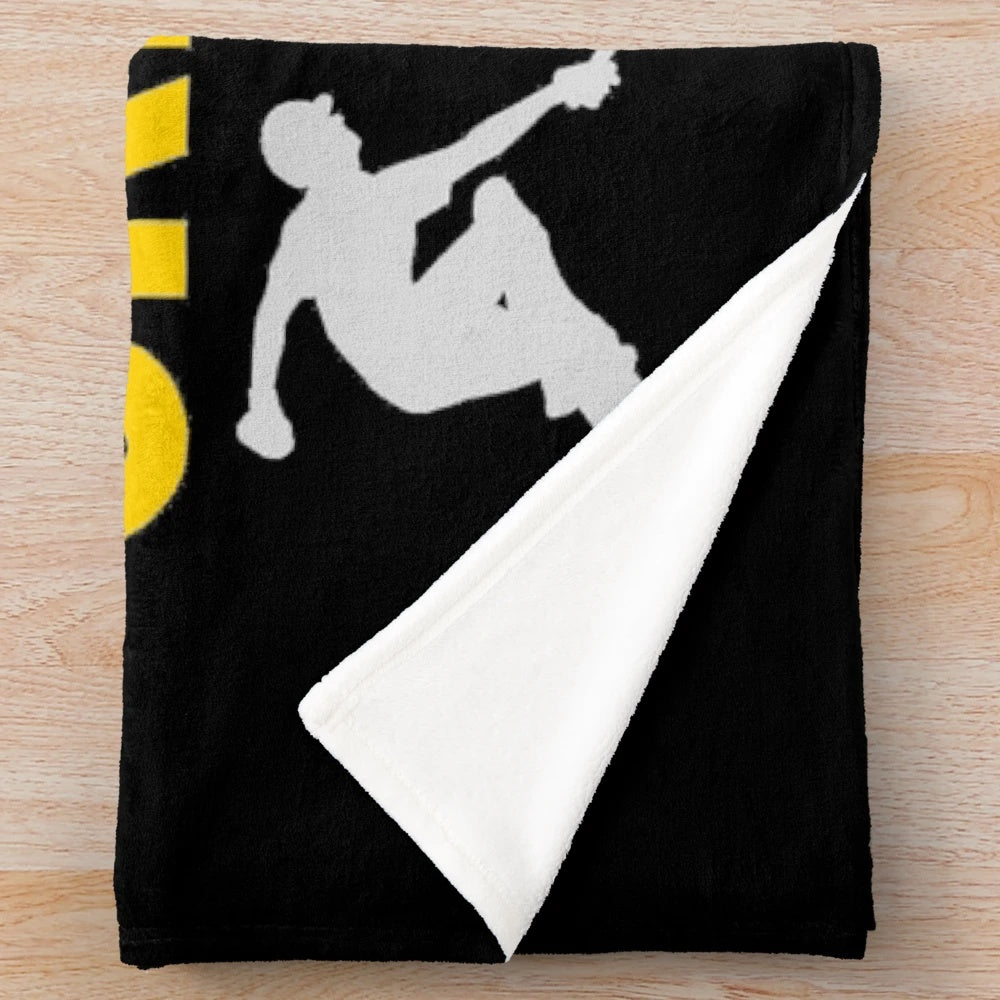 Plush cricket-themed blanket for cricket enthusiasts
