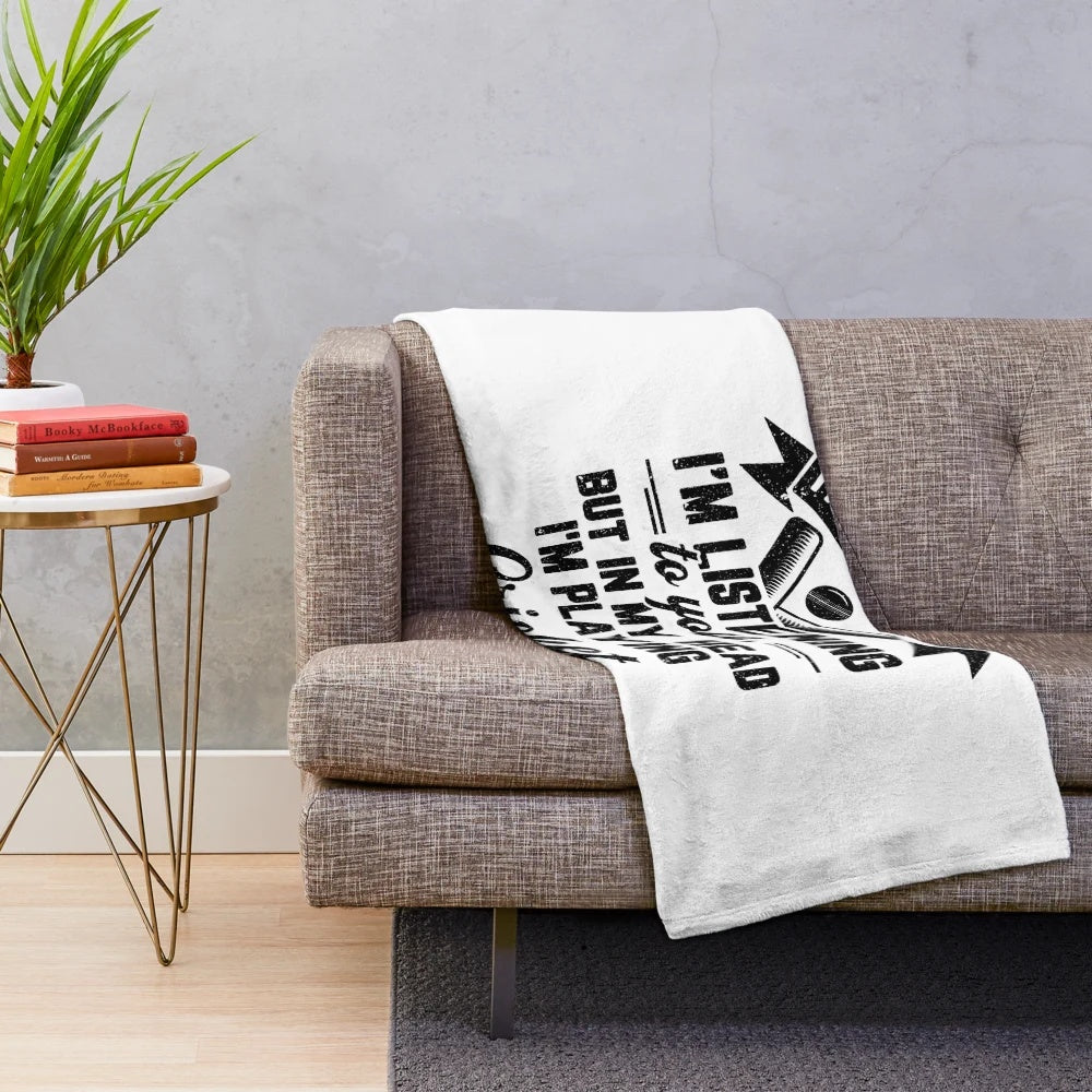 Plush cricket-themed blanket for sports enthusiasts
