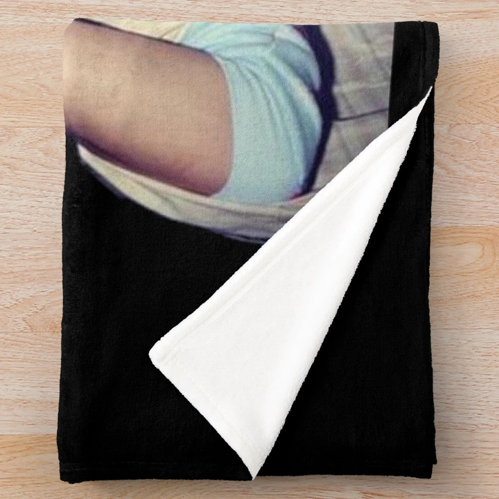 Plush blanket with pumpkin design, inspired by crime TV show