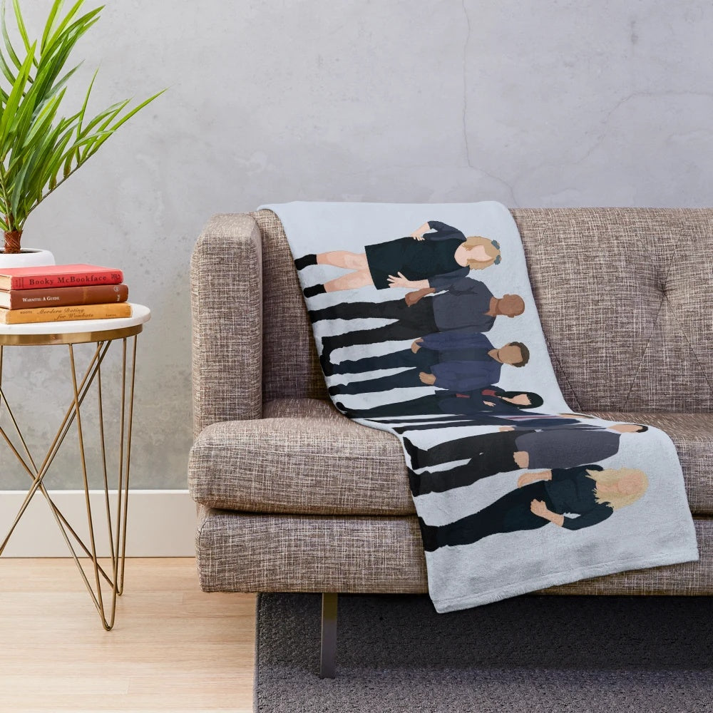 Criminal Minds inspired plush blanket with characters