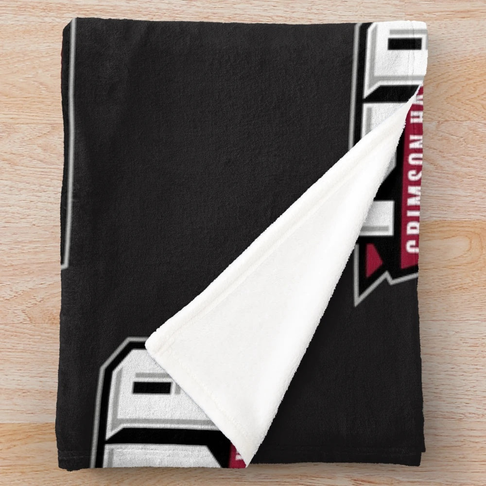 Crimson Hawks college sports fan plush blanket
