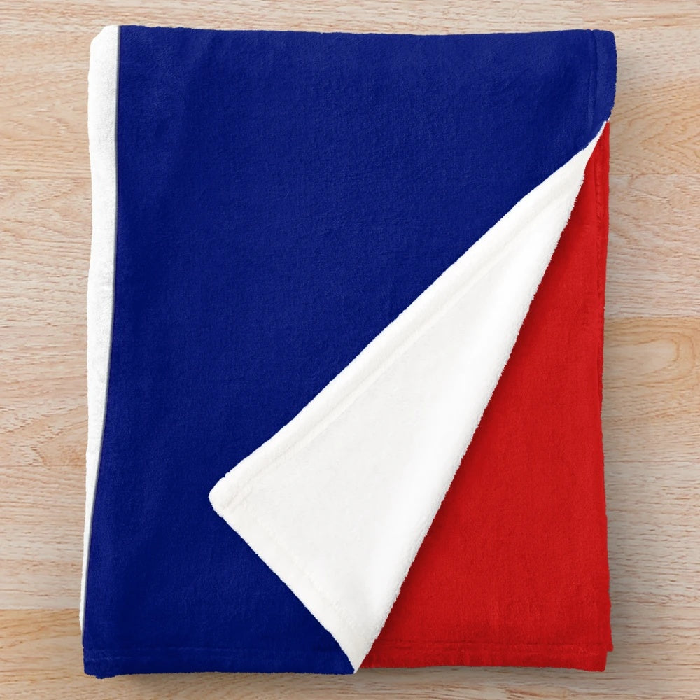 Croatia flag printed on a plush, soft blanket