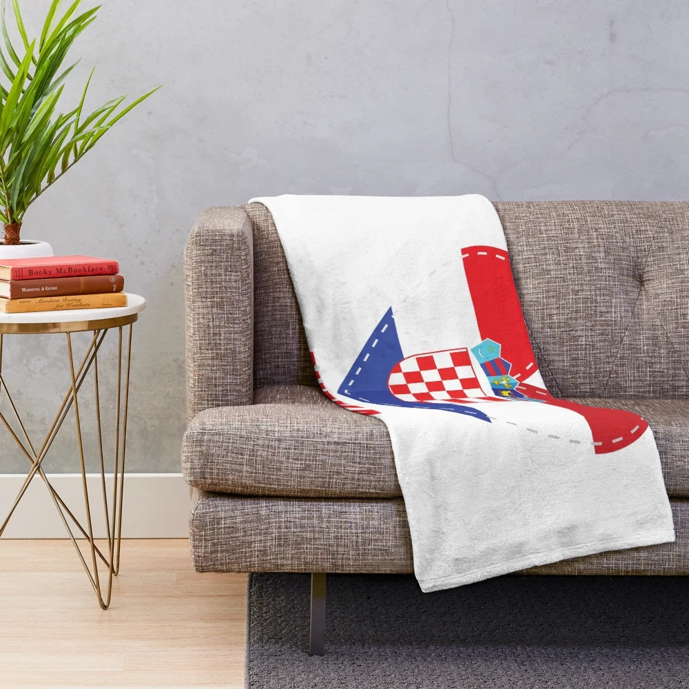 Soft and warm plush blanket featuring the Croatian city of Rijeka