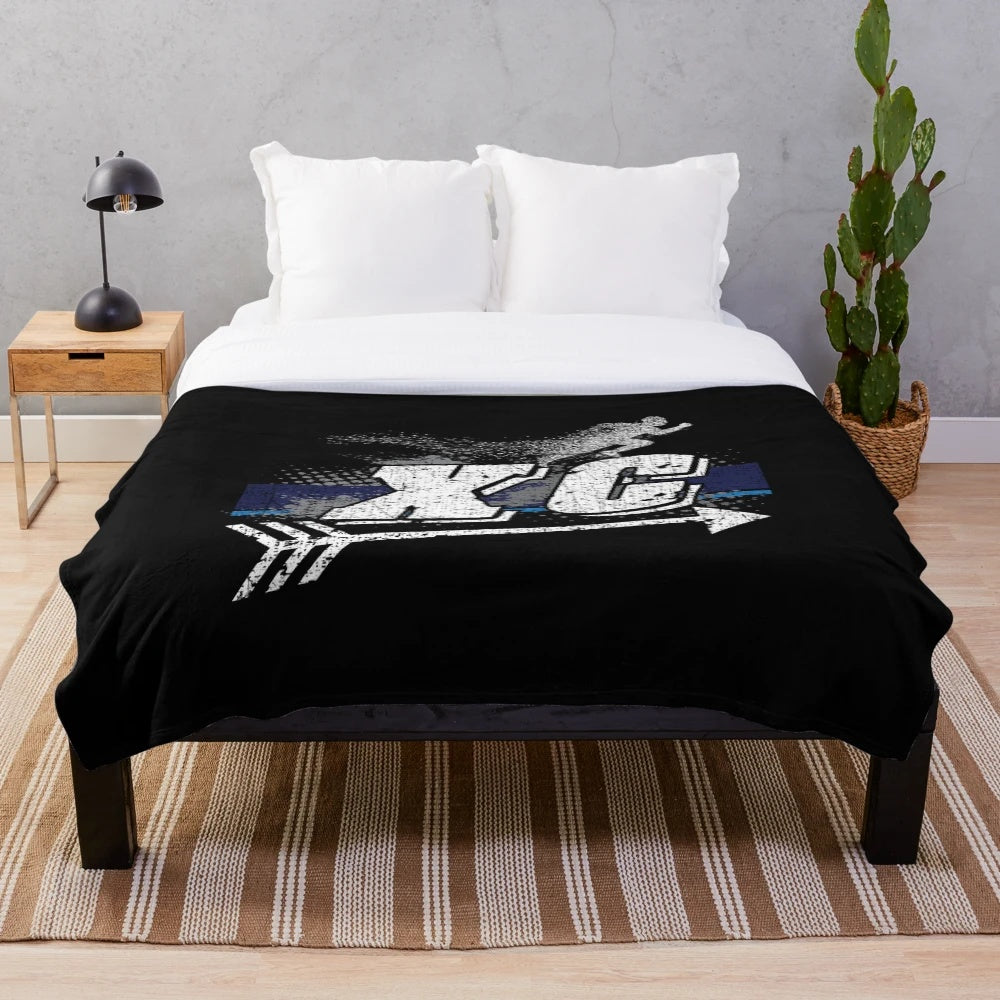 Cross Country Plush Blanket for Runners and Winter Sports Fans