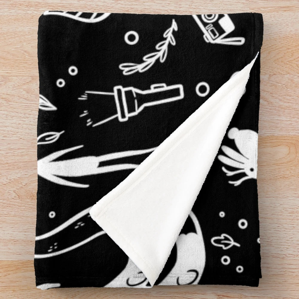 Soft and plush blanket featuring a cryptid design