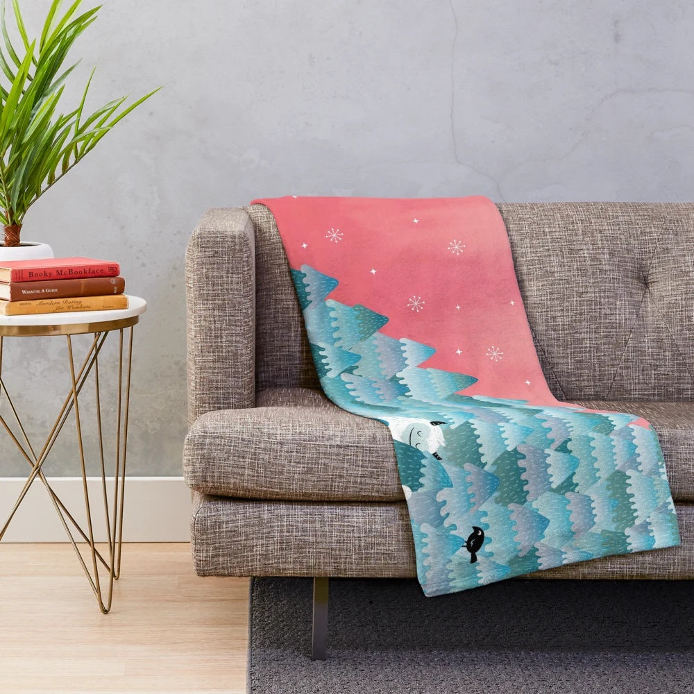 Tree Hugger Plush Blanket featuring a cozy and cuddly monster or yeti design