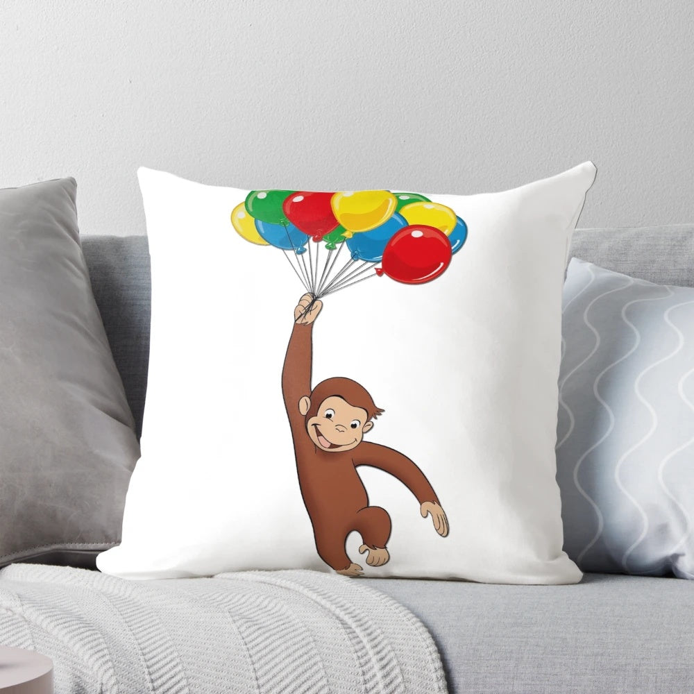 Soft and cuddly Curious George plush pillow for children's rooms