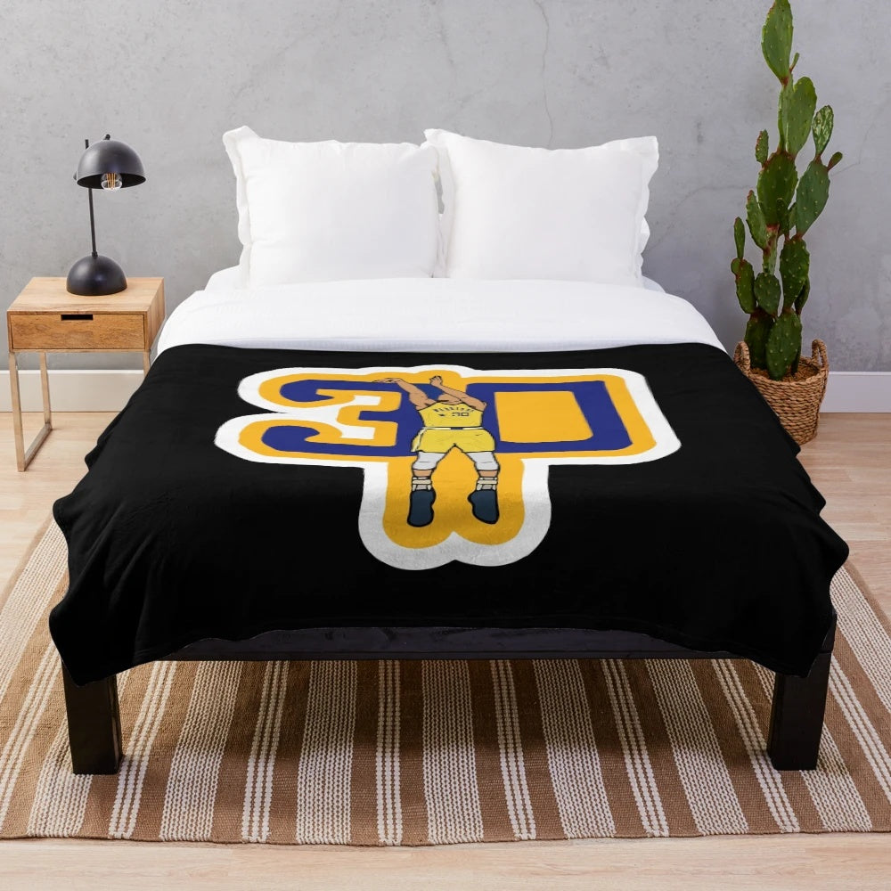 Plush blanket with Curry-inspired design