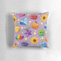 Adorable Junimos from Stardew Valley printed on a soft, plush pillow with pastel colors.