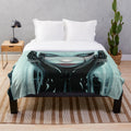 Cozy cyber girl plush blanket with soft, stylish design
