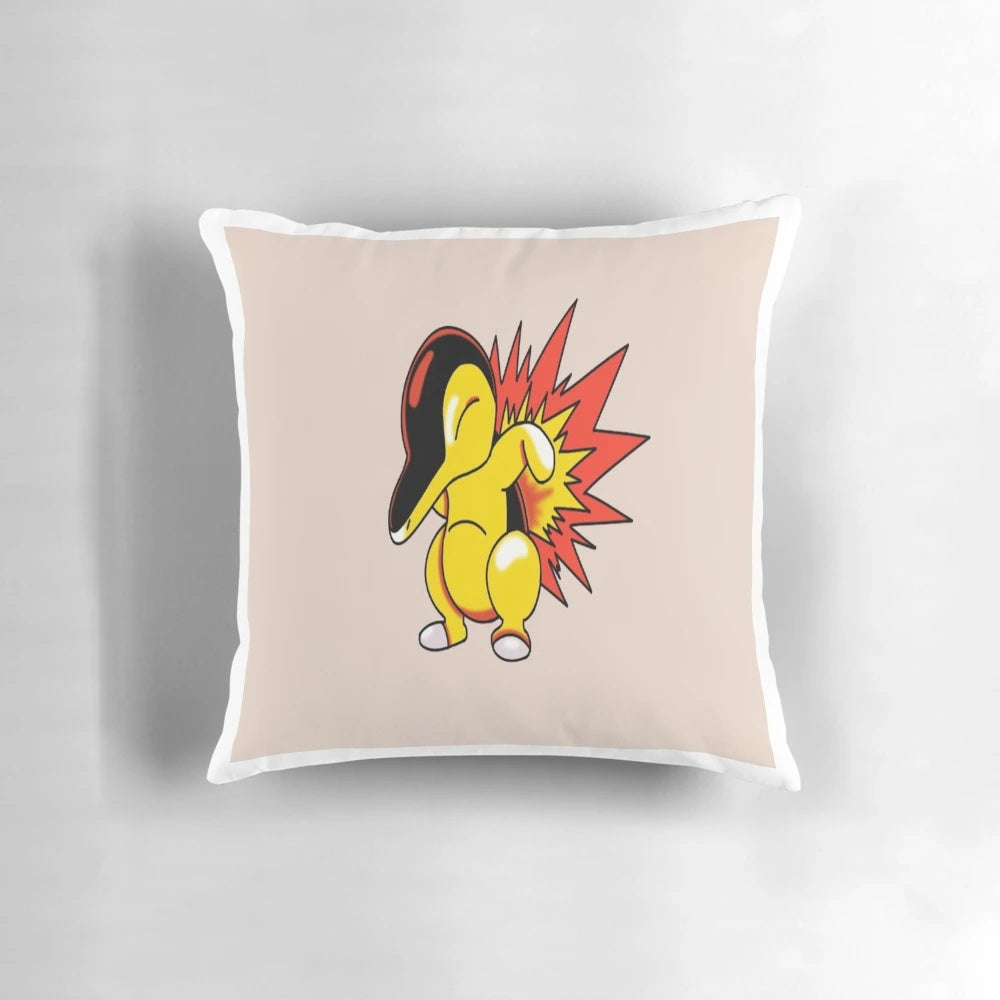 Soft, cuddly Cyndaquil plush pillow inspired by the popular Pokemon franchise
