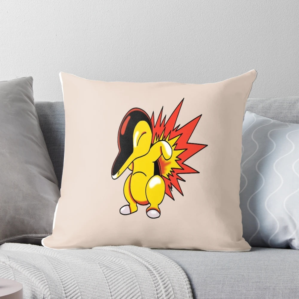 Soft, cuddly Cyndaquil plush pillow inspired by the popular Pokemon franchise