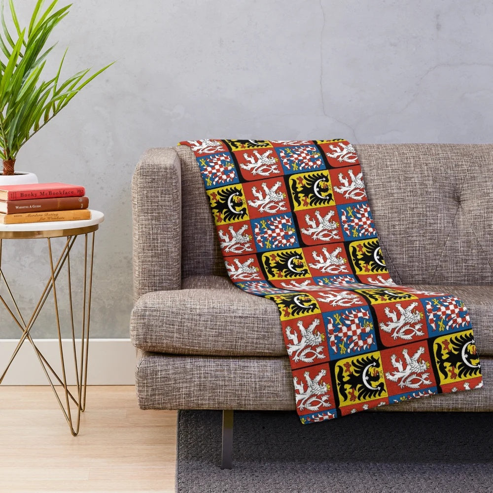Czech Republic coat of arms plush blanket