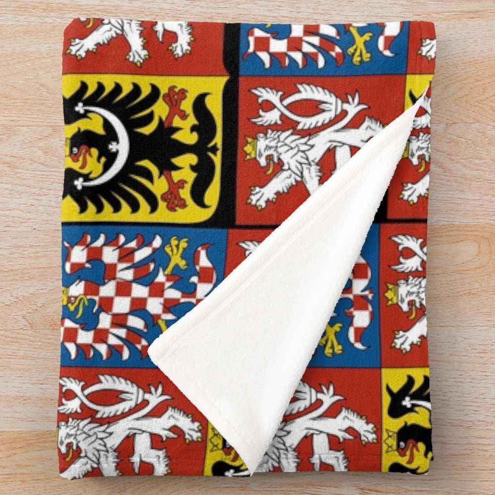 Czech Republic coat of arms plush blanket