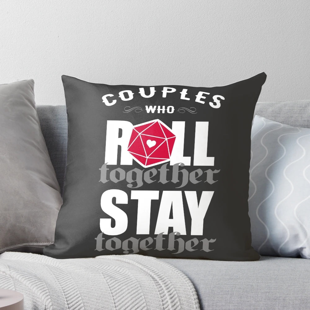 A plush, comfortable D20 pillow for couples who love gaming and rolling dice together.