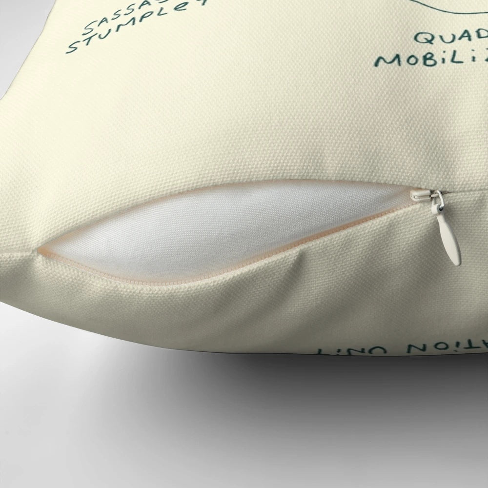 Soft, plush dachshund pillow with anatomical design and cute sausage dog features