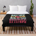 Dachshund Plush Blanket with 'Big Attitude' Design