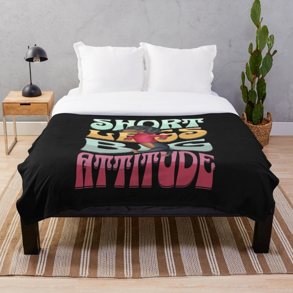 Dachshund Plush Blanket with 'Big Attitude' Design