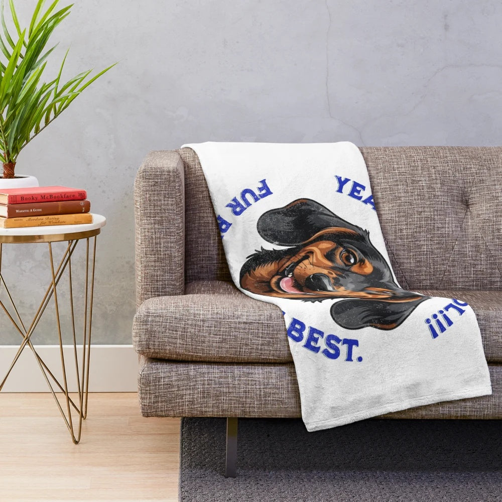 Dachshund plush blanket with dachshund dog