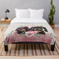 Adorable dachshund plush blanket