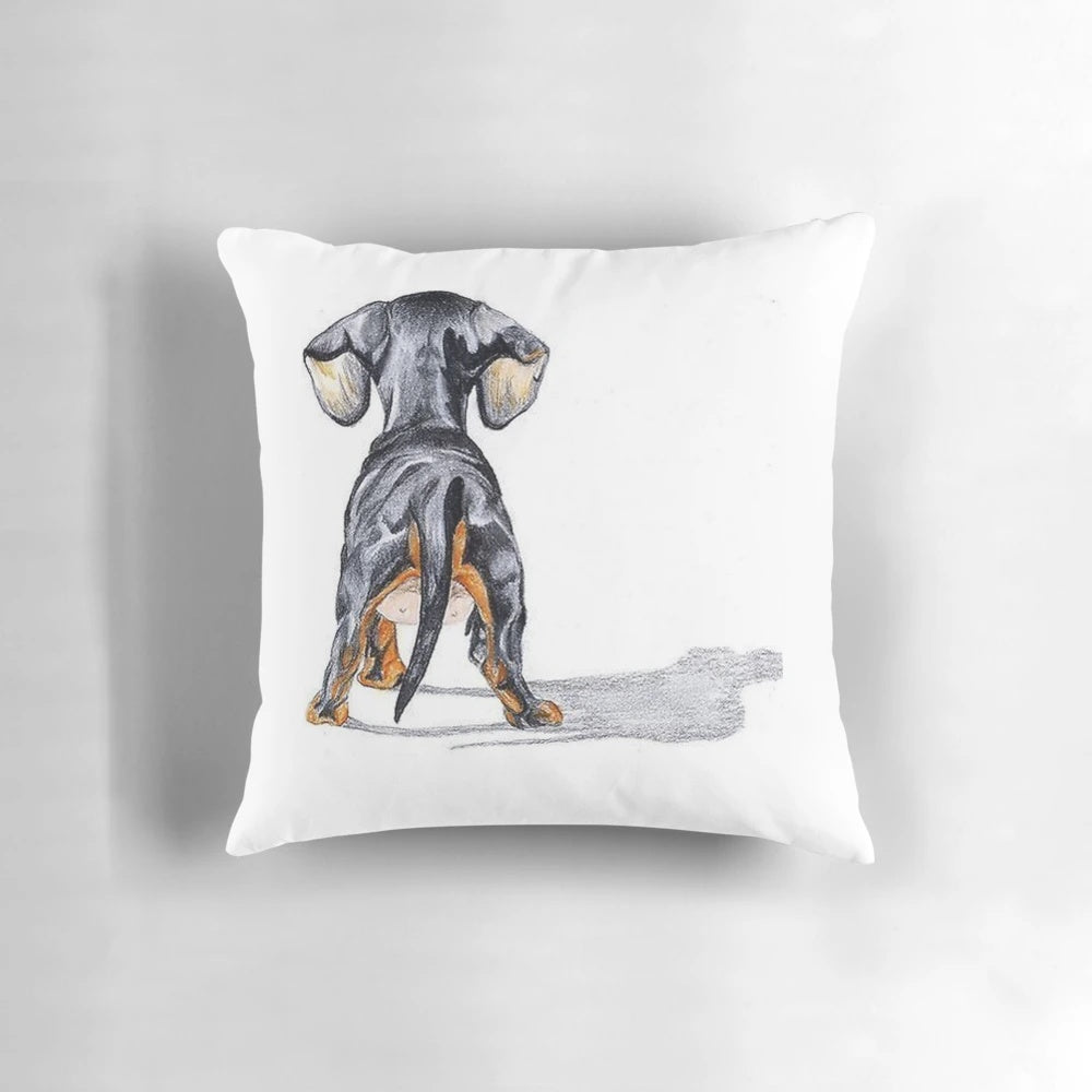Soft, plush dachshund puppy pillow for pet owners and dog lovers