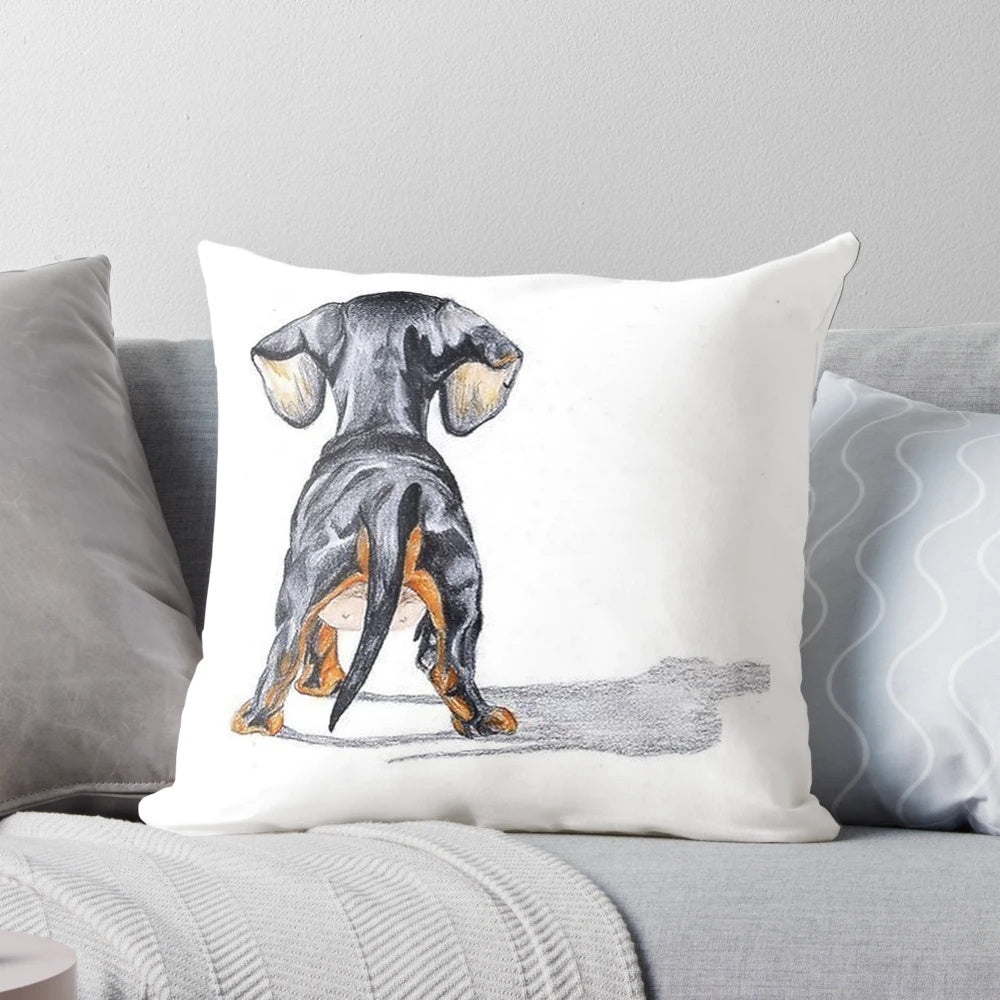 Soft, plush dachshund puppy pillow for pet owners and dog lovers