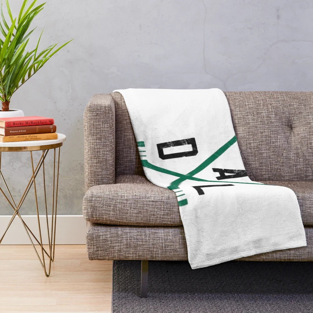 Dallas Stars hockey-themed plush blanket