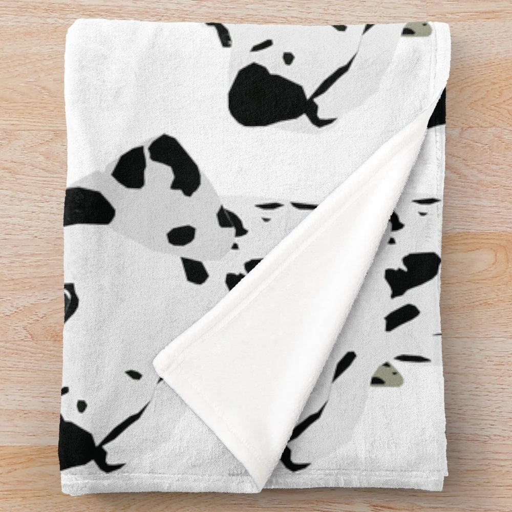 Soft plush dalmatian-themed blanket for pet and dog lovers