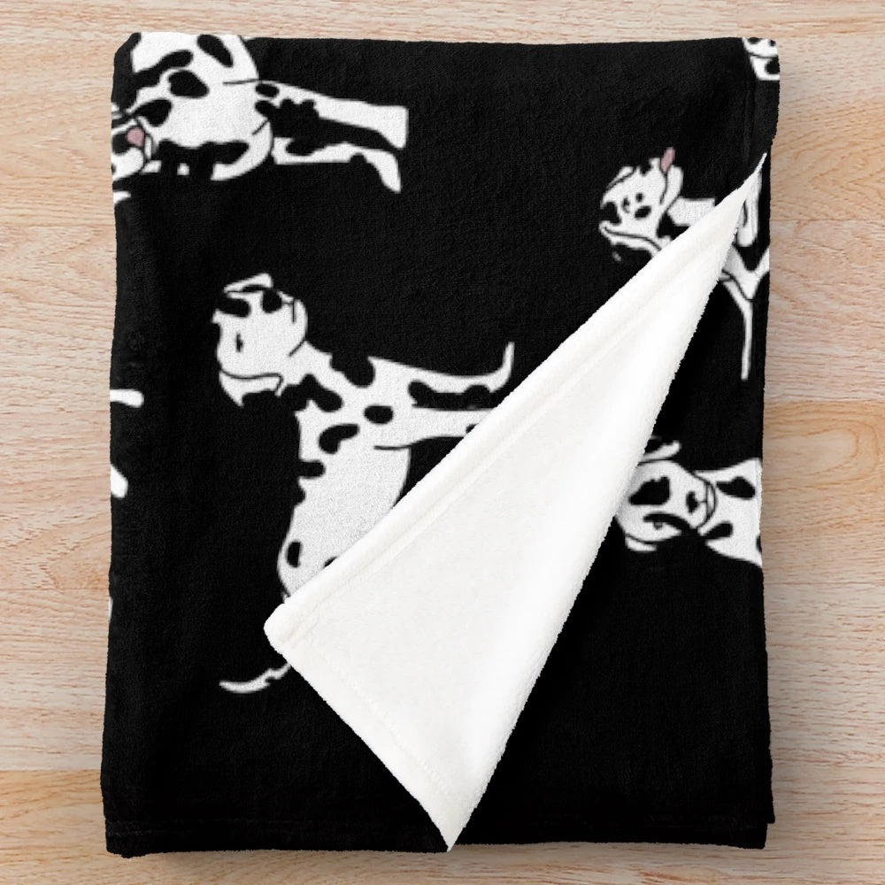 Dalmatian dog print plush blanket