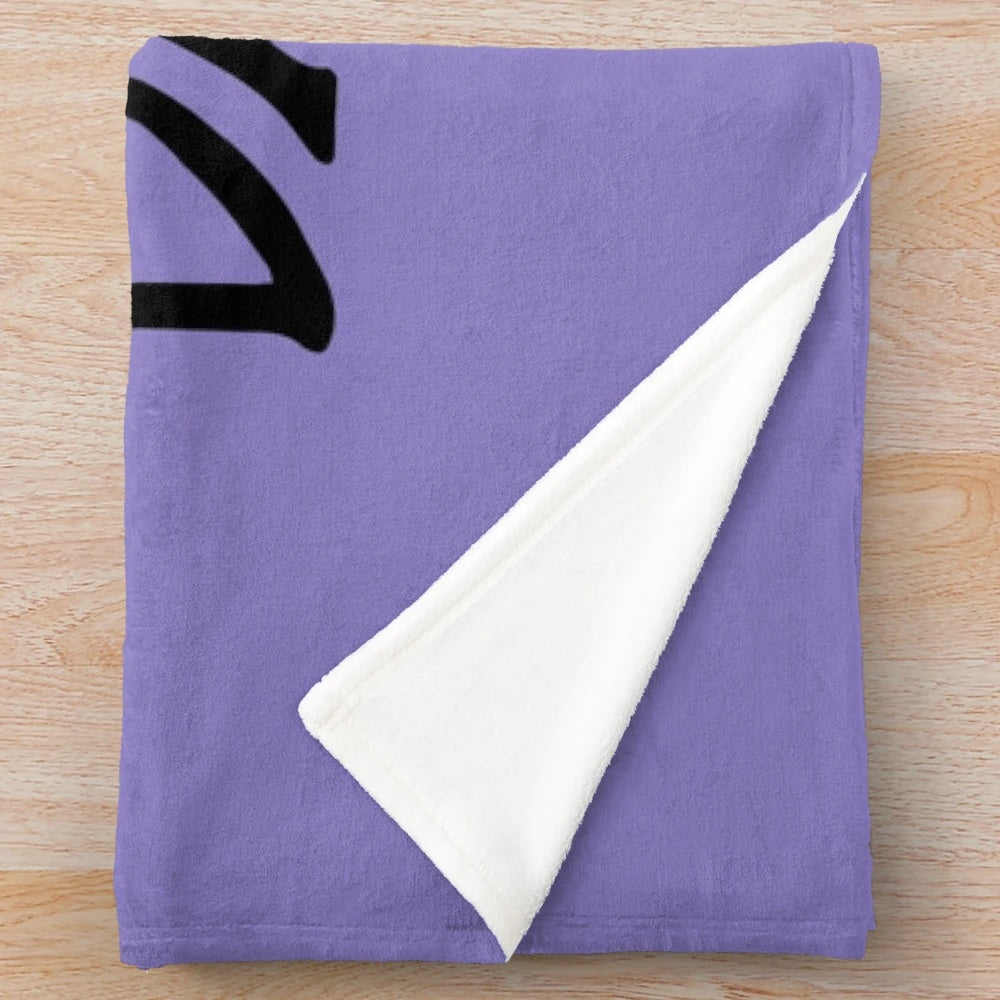 Plush dance-themed blanket with a ballerina silhouette