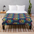 Dark blue plush blanket from the LOST collection