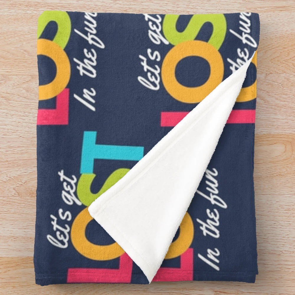 Dark blue plush blanket from the LOST collection