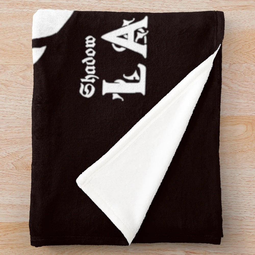 Soft, plush blanket with a dark, gothic-inspired design referencing the band Lacrimosa