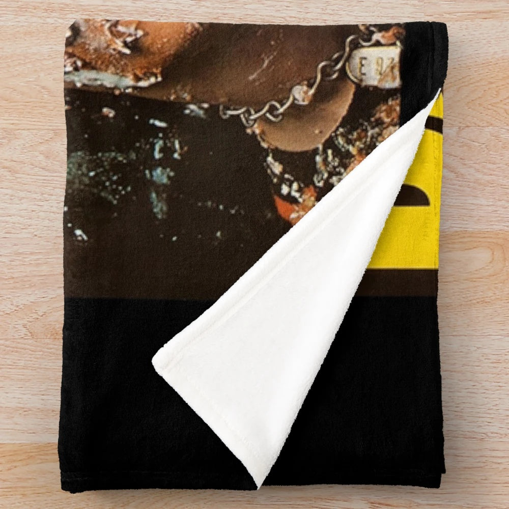 The Damned Plush Blanket for Goth and Punk Rock Music Enthusiasts