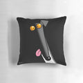 Decorative black and white cartoon dog pillow for pet lovers