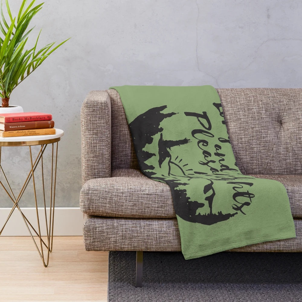 Dark Tower inspired plush blanket with "Long Days and Pleasant Nights" design
