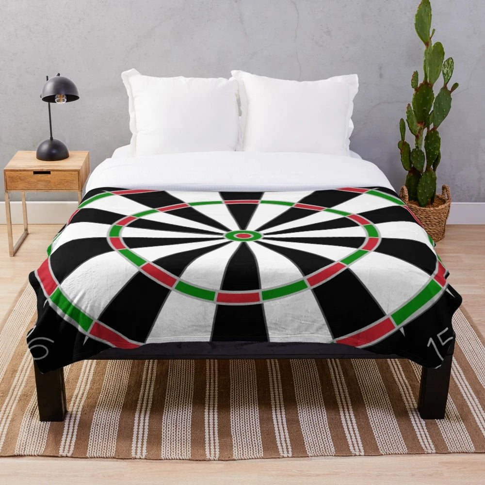 Dart board plush blanket with soft, high-quality material